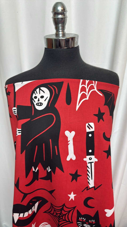 Grim Reaper - Cotton Woven - 2 Yard Cut