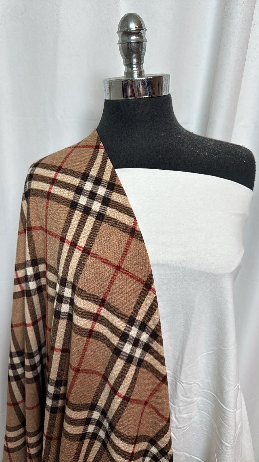 IVORY/BROWN PLAID BUNDLE : 1YD Ivory C/S & 2YD Brown Plaid Hacci SK : A30503