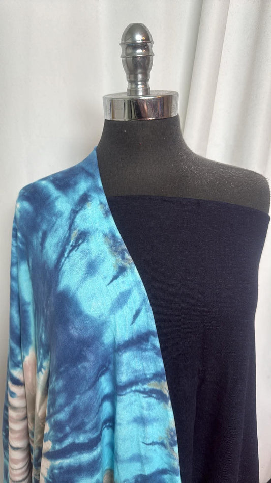 DARK NAVY/TIE DYE BUNDLE : 1.5YD Dark Navy C/P FT & 2YD Tie Dye Oakley SK : A30869
