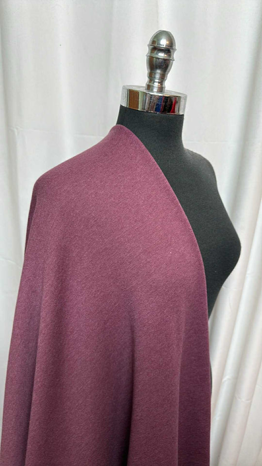 Plum - Cotton/Poly Sweatshirt Fleece (72" Wide) - 2 Yard Cut