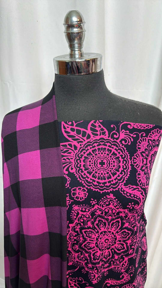MANDALA/PLAID BUNDLE : 2YD Mandala DBP & 2YD Plaid DBP : A28327