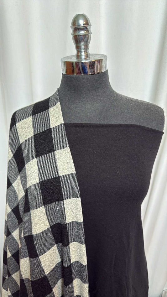BLACK/PLAID BUNDLE : 2YD Plaid Hacci SK & 2YD Black C/S : A28145