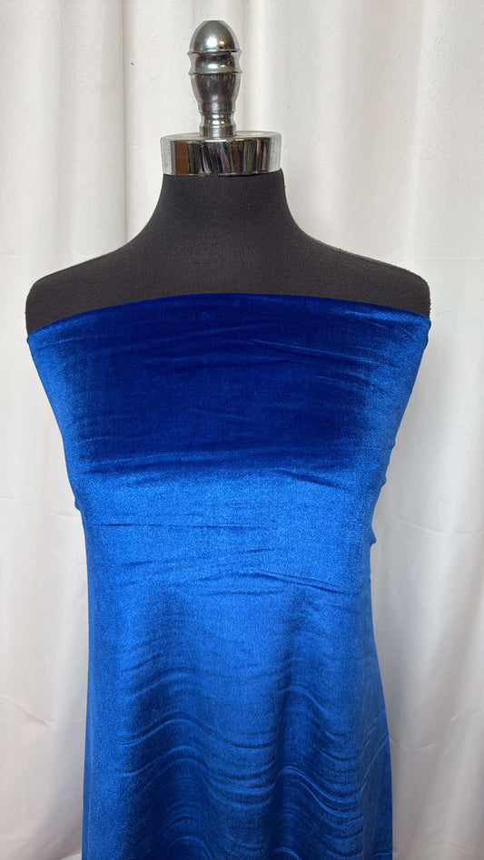 Royal - Stretch Velvet - 2 Yard Cut