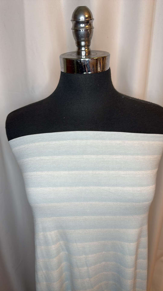 Baby Blue Stripe - Rayon/Spandex - 2 Yard Cut