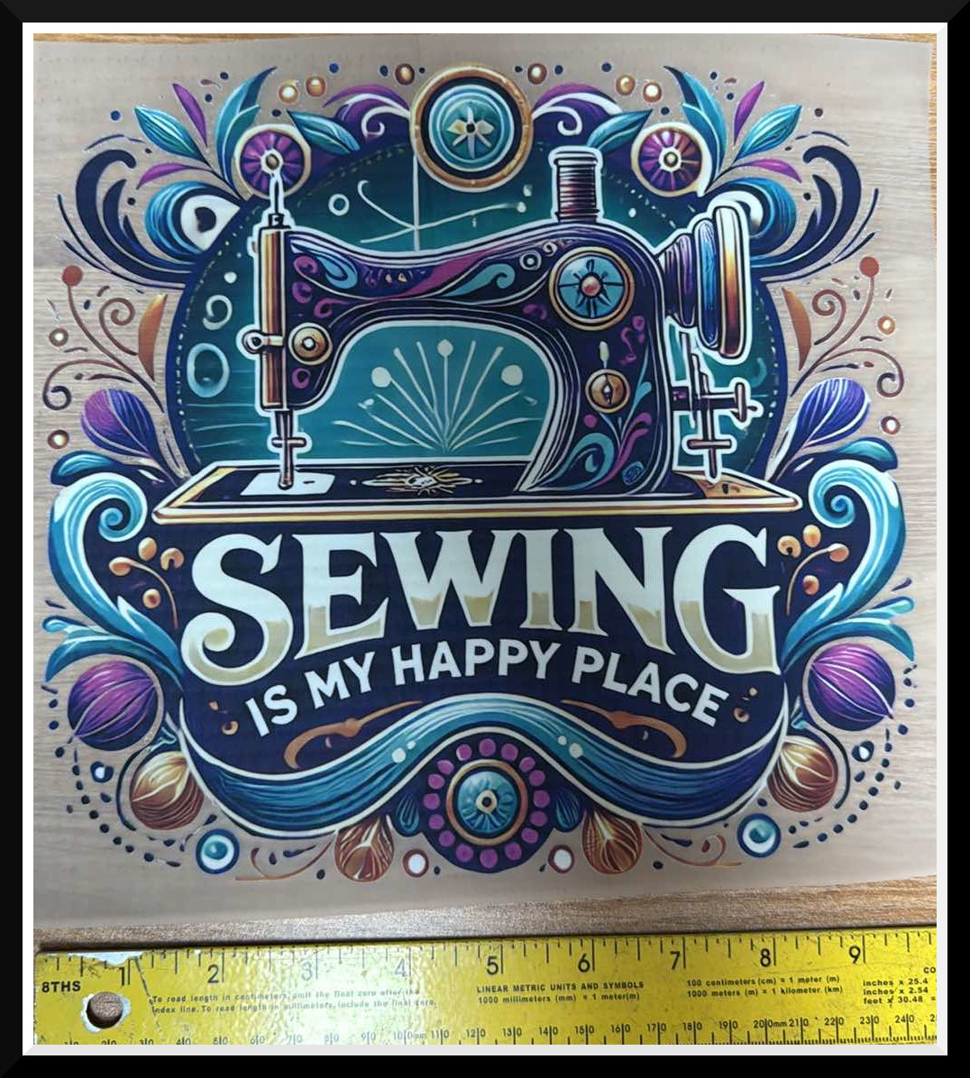 My Happy Place - Iron On Decal - Sold Individually