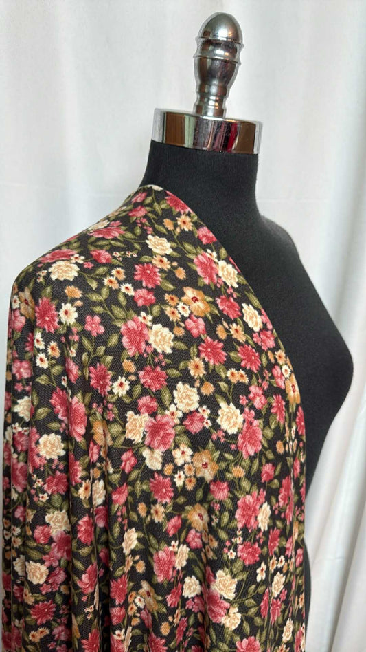 Dense Floral - Oakley Sweater Knit - 2 Yard Cut
