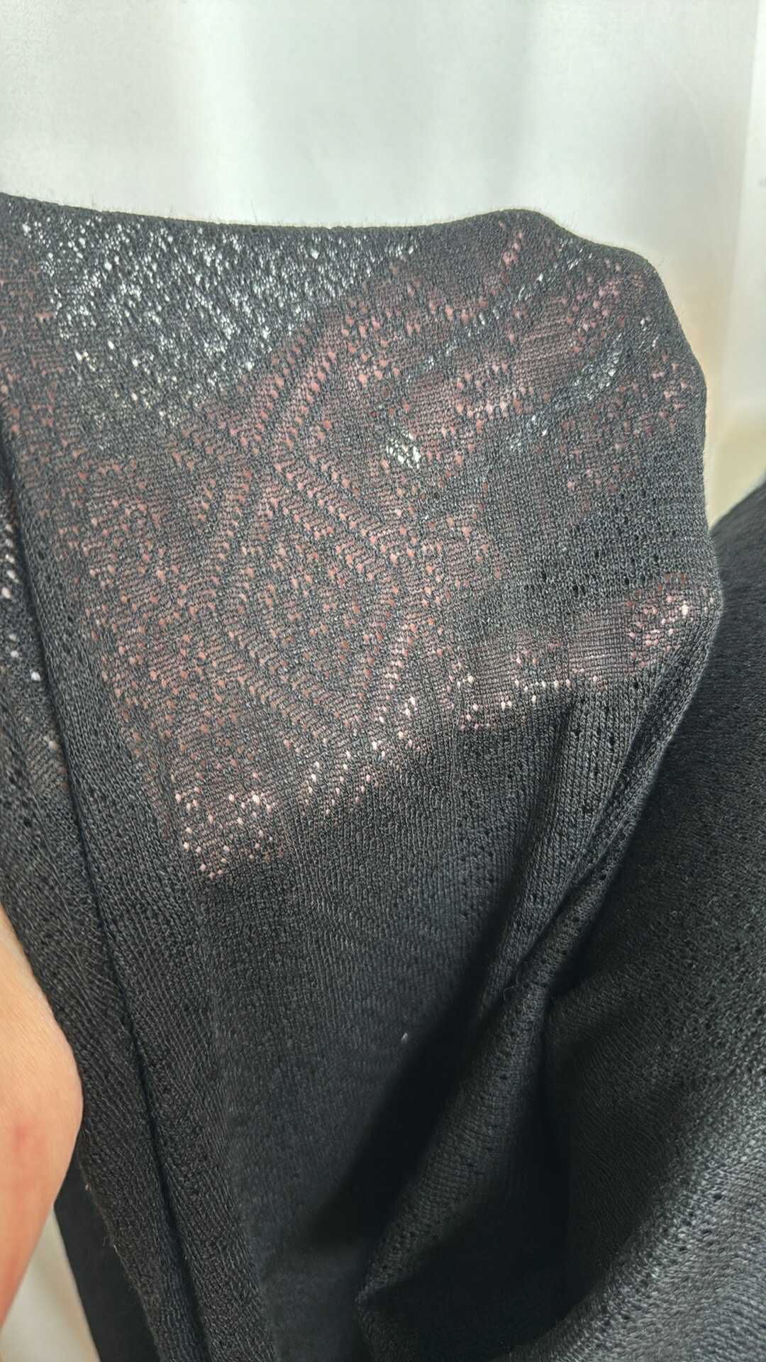 Black - Light-Gauge Textured Sweater Knit - 2 Yard Cut