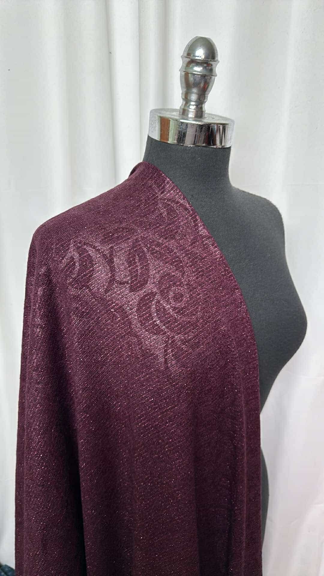 Floral w/Lurex - Sweater Knit - 2 Yard Cut