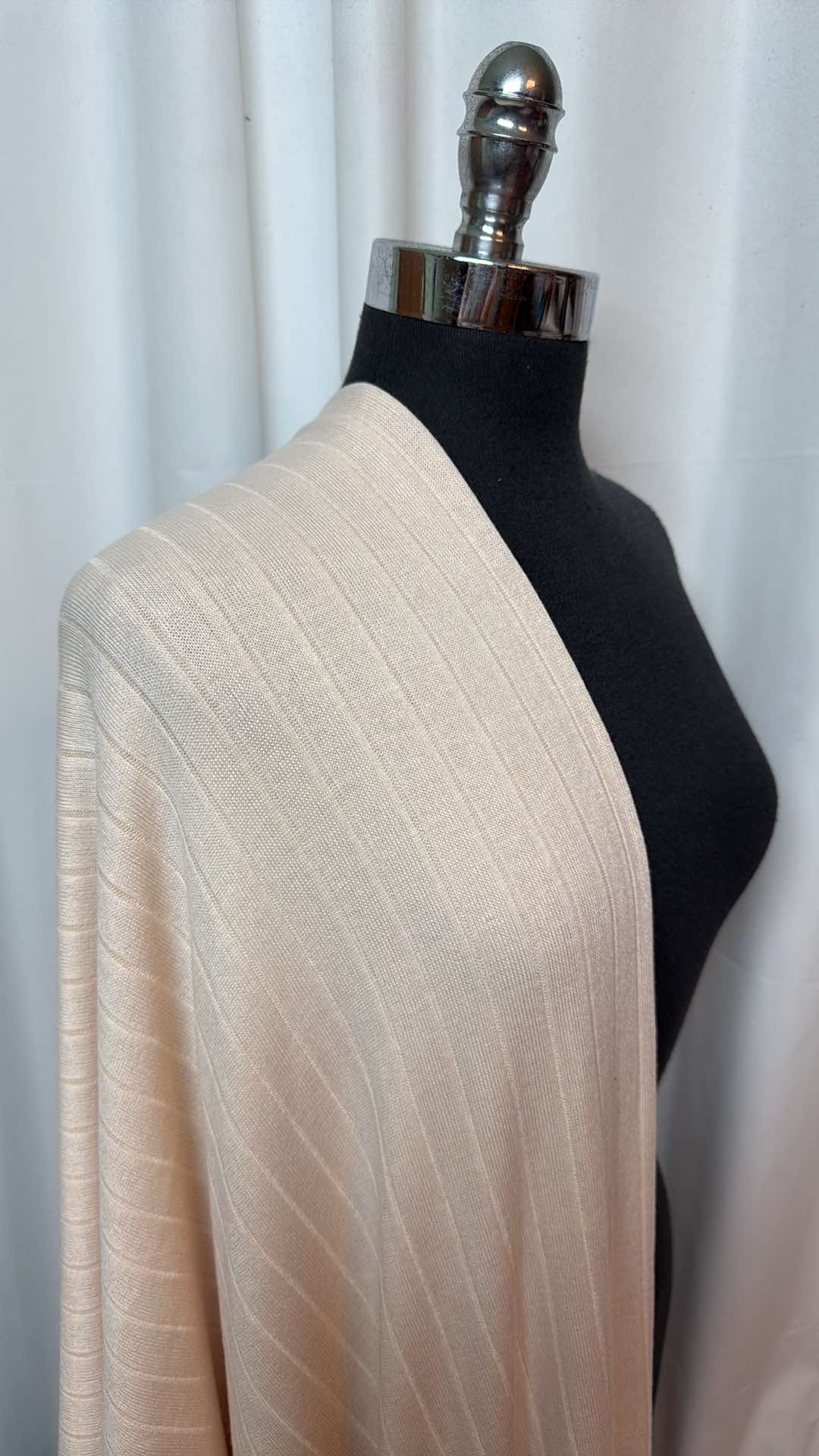 Cream -  Ribbed Sweater Knit - 2 Yard Cut