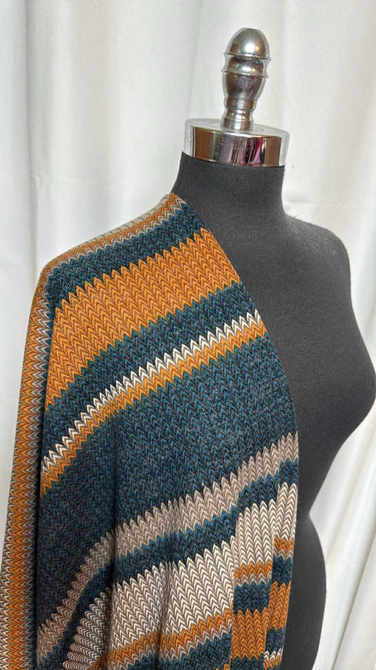 Variegated "Chunky" Stripe - Hacci Sweater Knit - 2 Yard Cut
