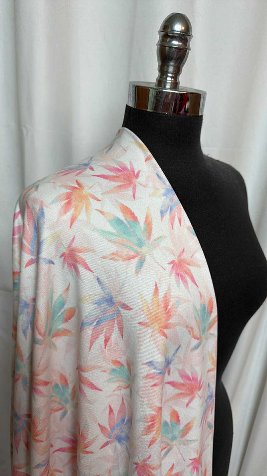Tie Dye Leaves - Oakley Sweater Knit - 2 Yard Cut