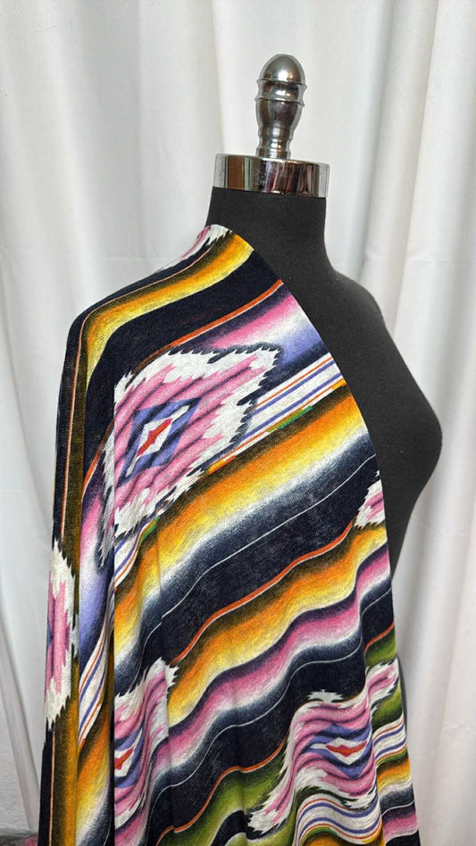Southwest Stripe - Lightweight Slub Sweater Knit - 2 Yard Cut