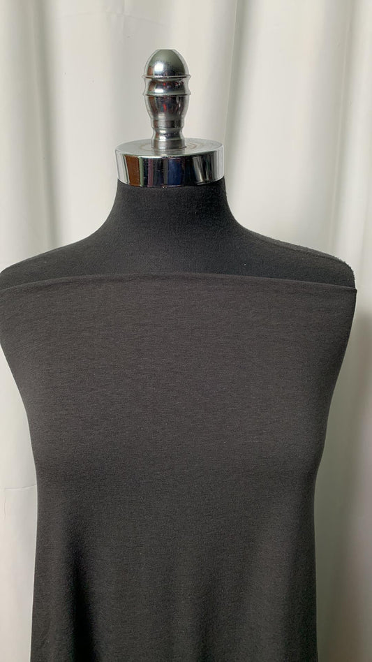 Solid Graphite - Bamboo/Cotton/Spandex - By the Yard