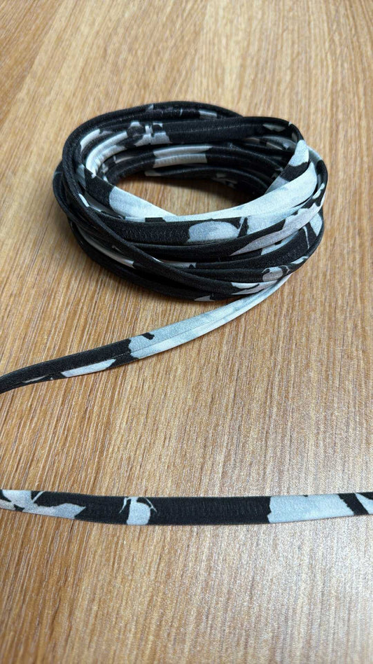 1/4” Nylon/Spandex Swim Straps w/Rubber Elastic Enclosed - 5 Yards