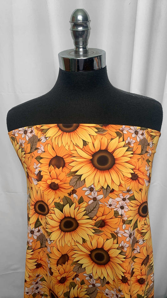 Sunflowers - Glide Nylon/Spandex (300gsm) - 3 Yard Cut