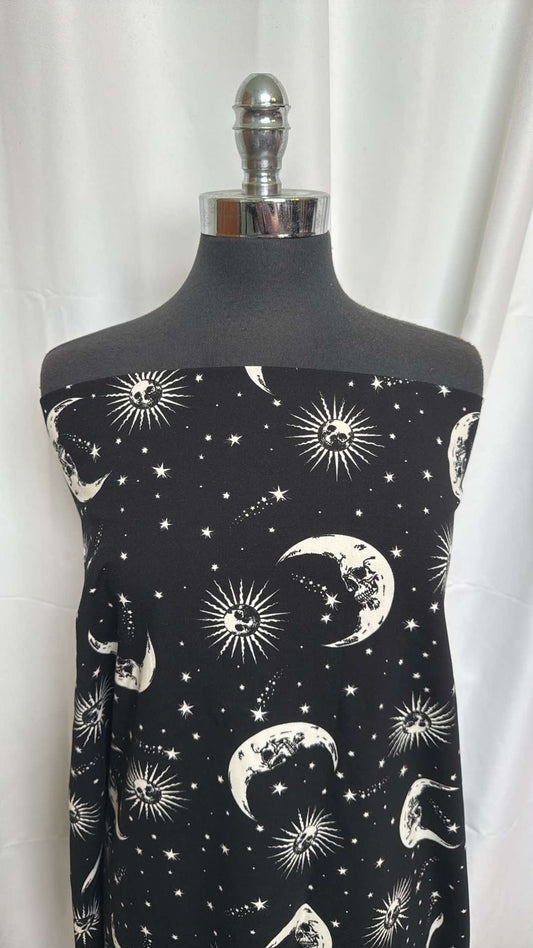 Sun & Moon - Heavy Cotton Spandex - 2 Yard Cut
