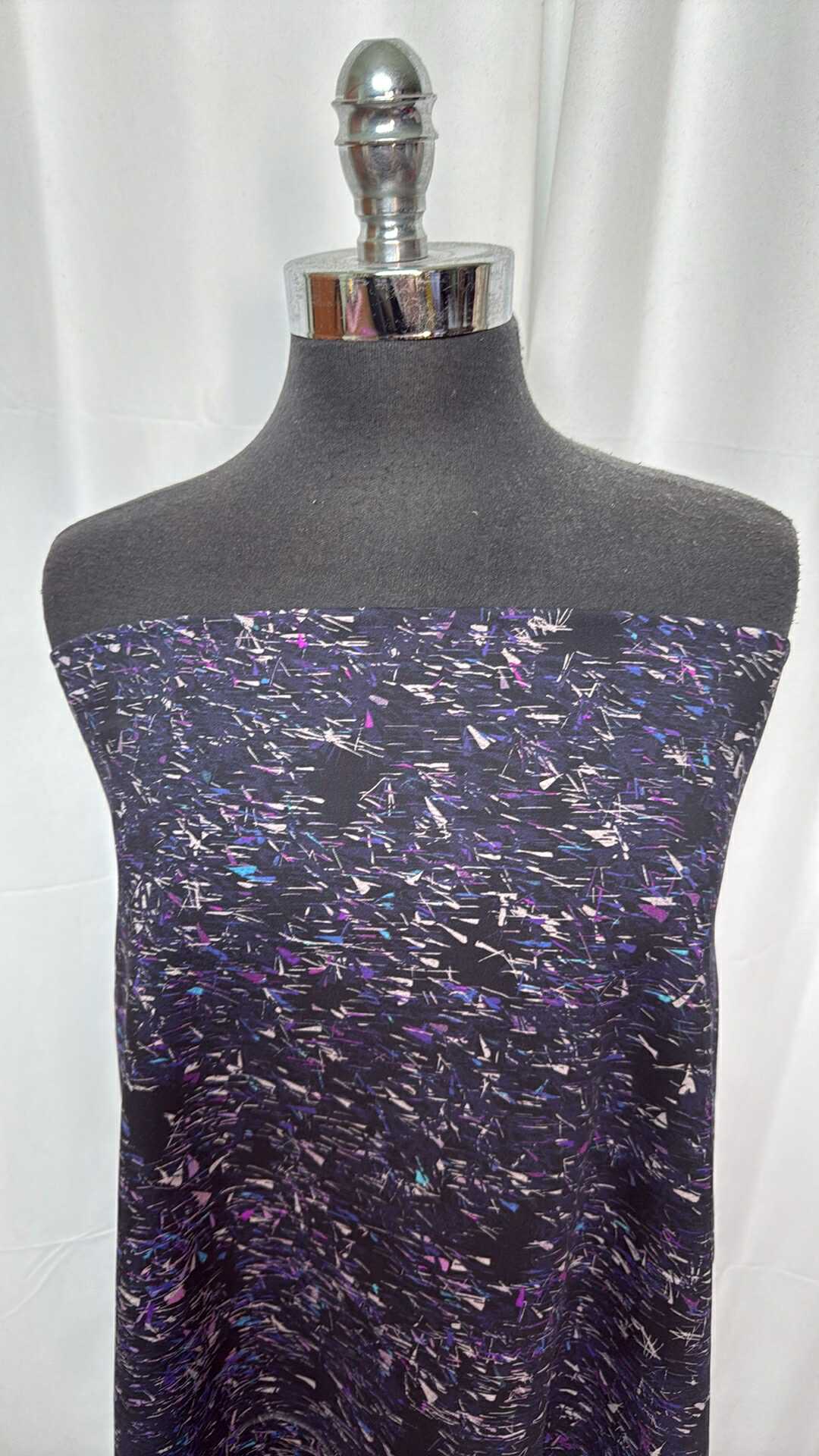 Black/Navy Abstract - Supplex (54" Wide) - 2 Yard Cut