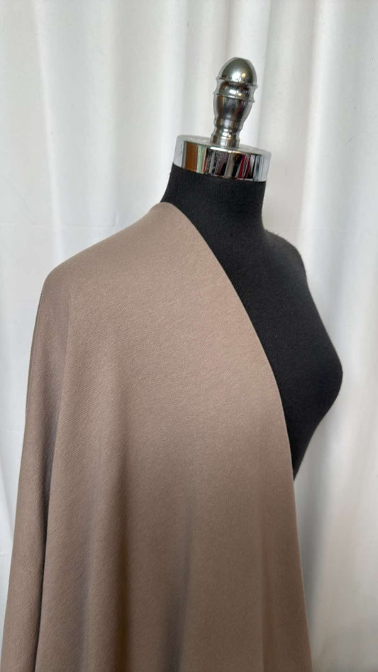 Taupe - Cotton/Poly French Terry (74" Wide) - 2 Yard Cut