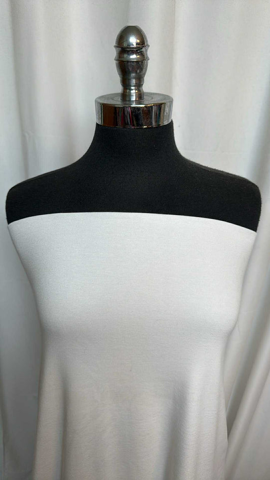 White - Hemp/Spandex 1x1 Rib - By the Yard