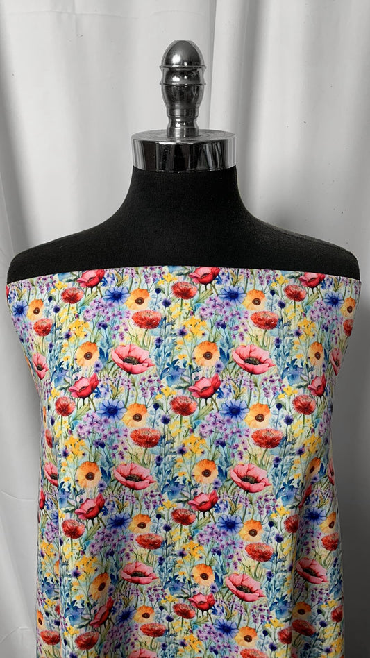 Wildflowers - Peached Performance - 4 Yard Cut