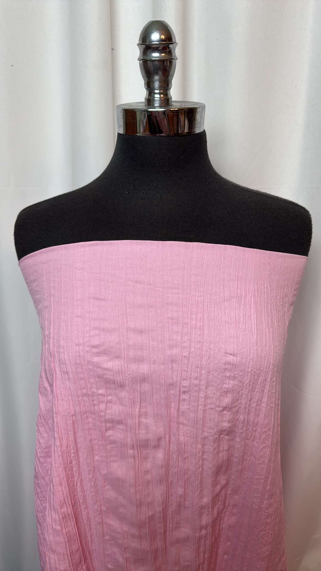 Pink - Crinkle Cotton Woven - 2 Yard Cut
