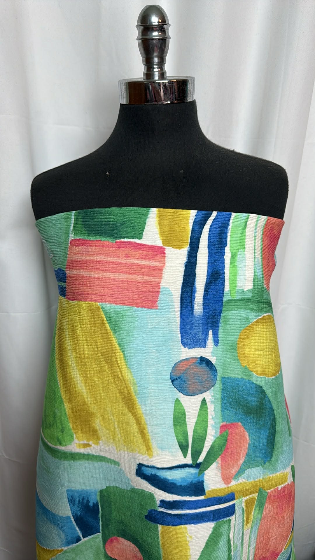 Multi Abstract - Poly Textured Woven  - 2 Yard Cut