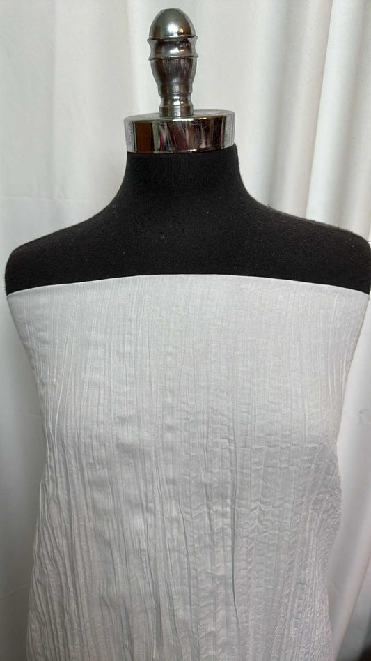 White - Crinkle Cotton Woven - 2 Yard Cut