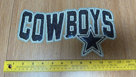 Cowboys Sequin/Embroidery - IRON-ON Patch - Sold Individually
