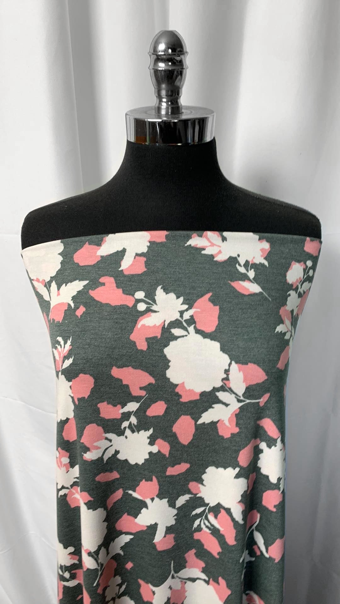 Floral Silhouette - PRS Jersey - 2 Yard Cut