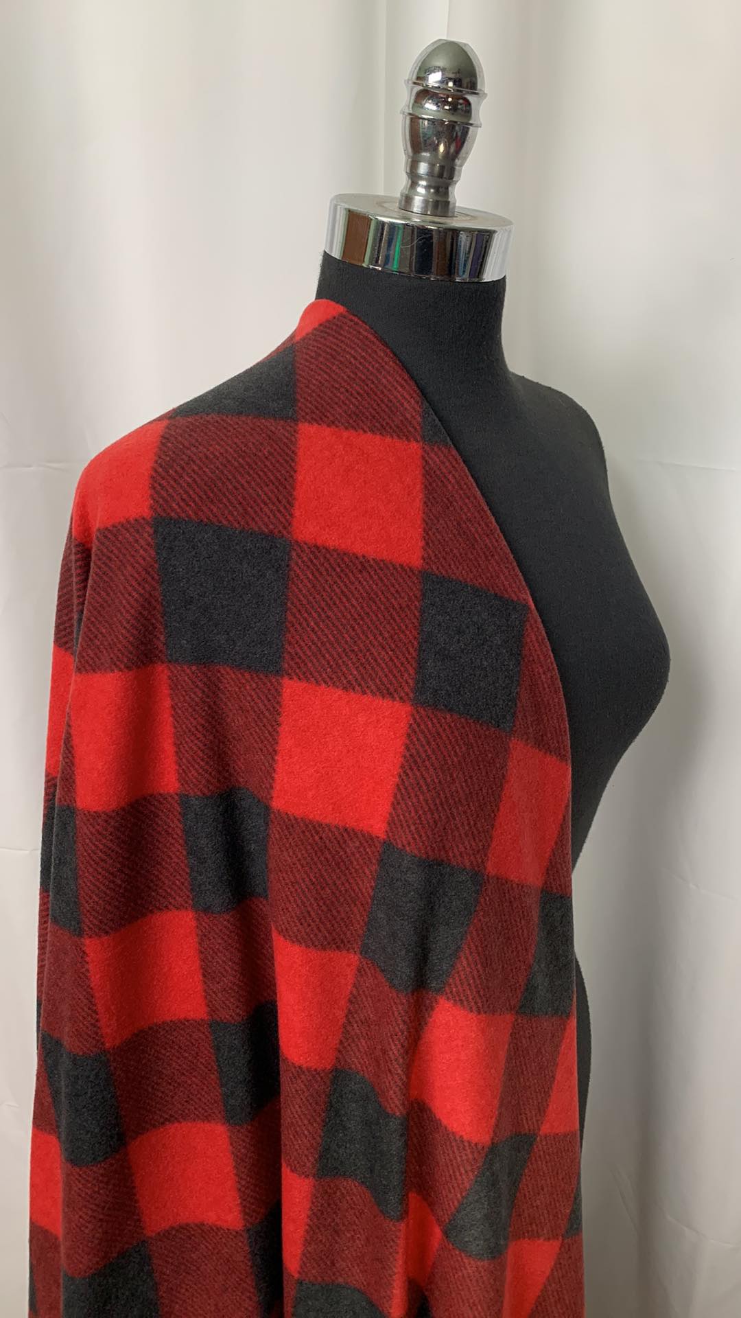 Bias Buffalo Plaid -  Br. Hacci Sweater Knit (Made in Korea) - By the Yard
