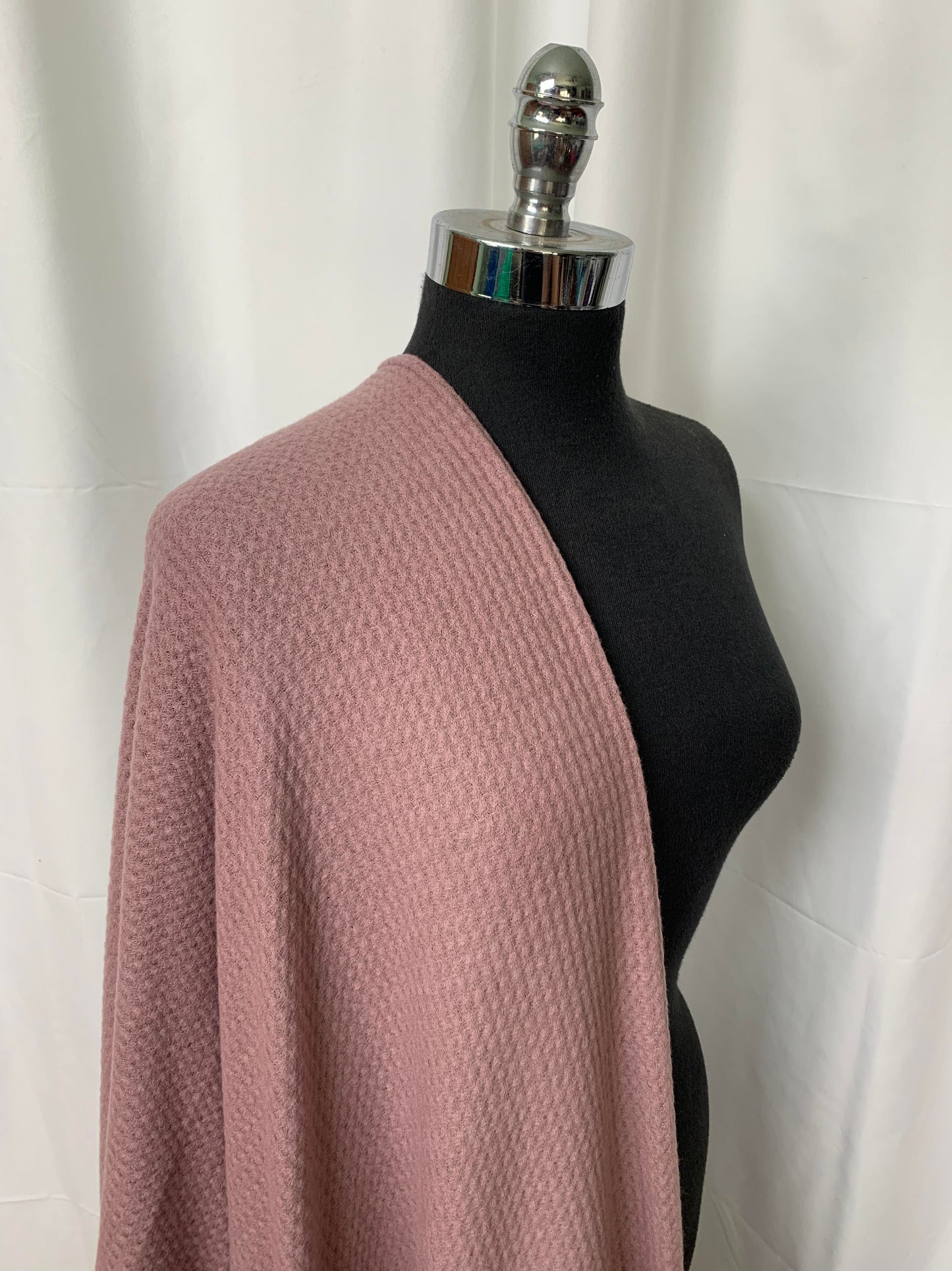 Dusty Plum - Brushed Waffle Knit - By the yard