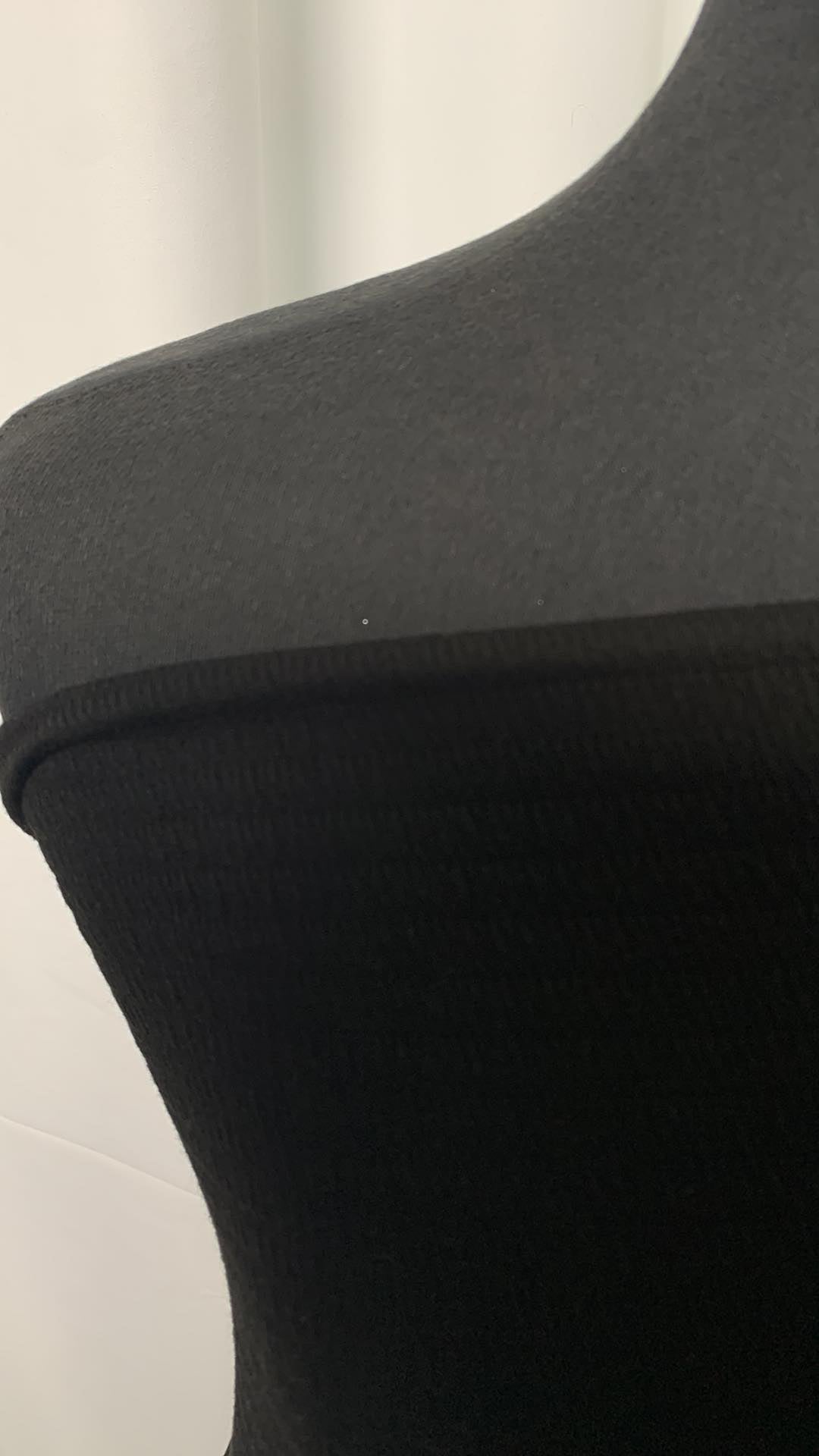 Solid Black - Shirred Jersey - By the yard