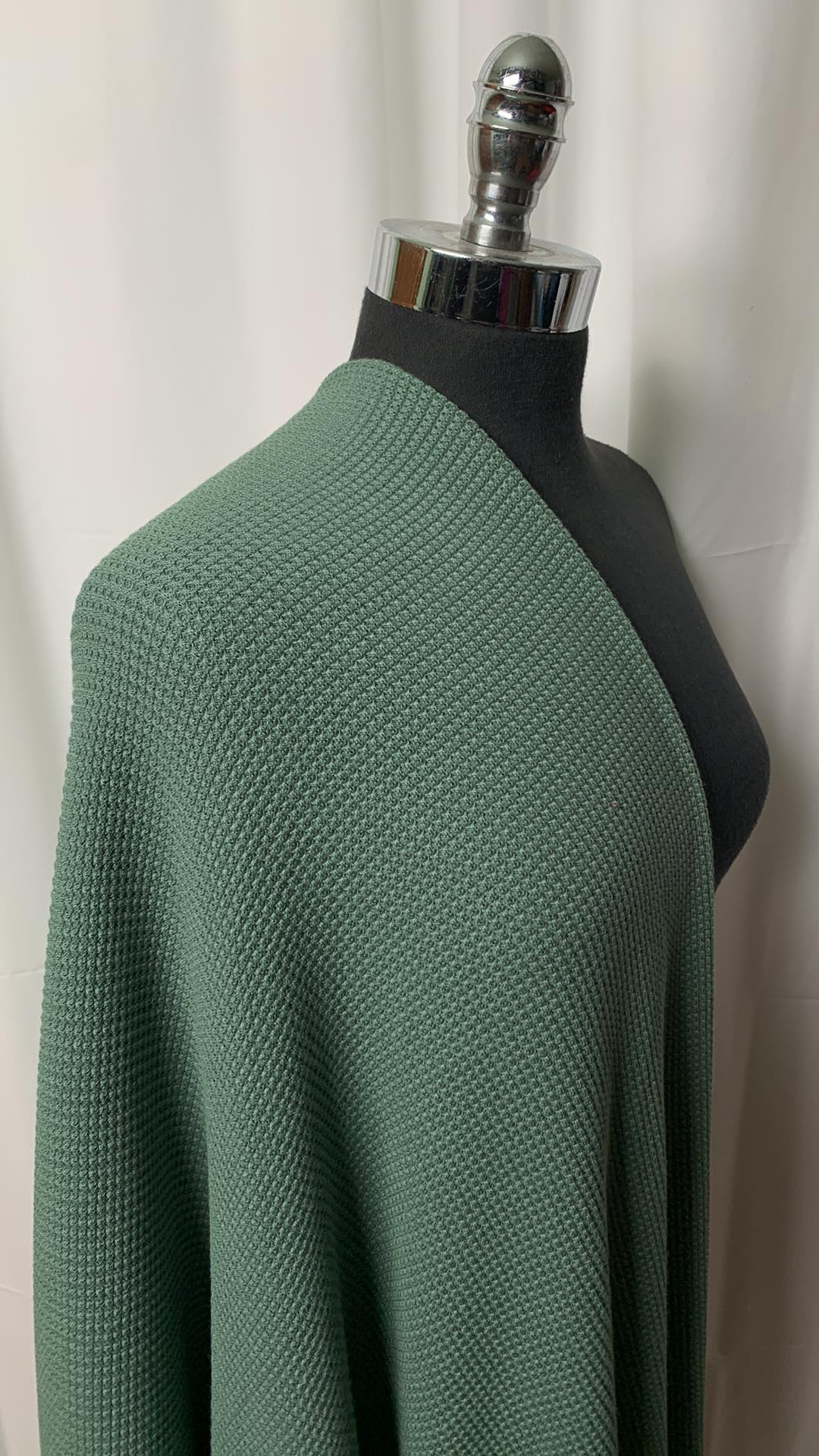 Deep Sage - Cotton/Modal Thermal Knit - By the yard