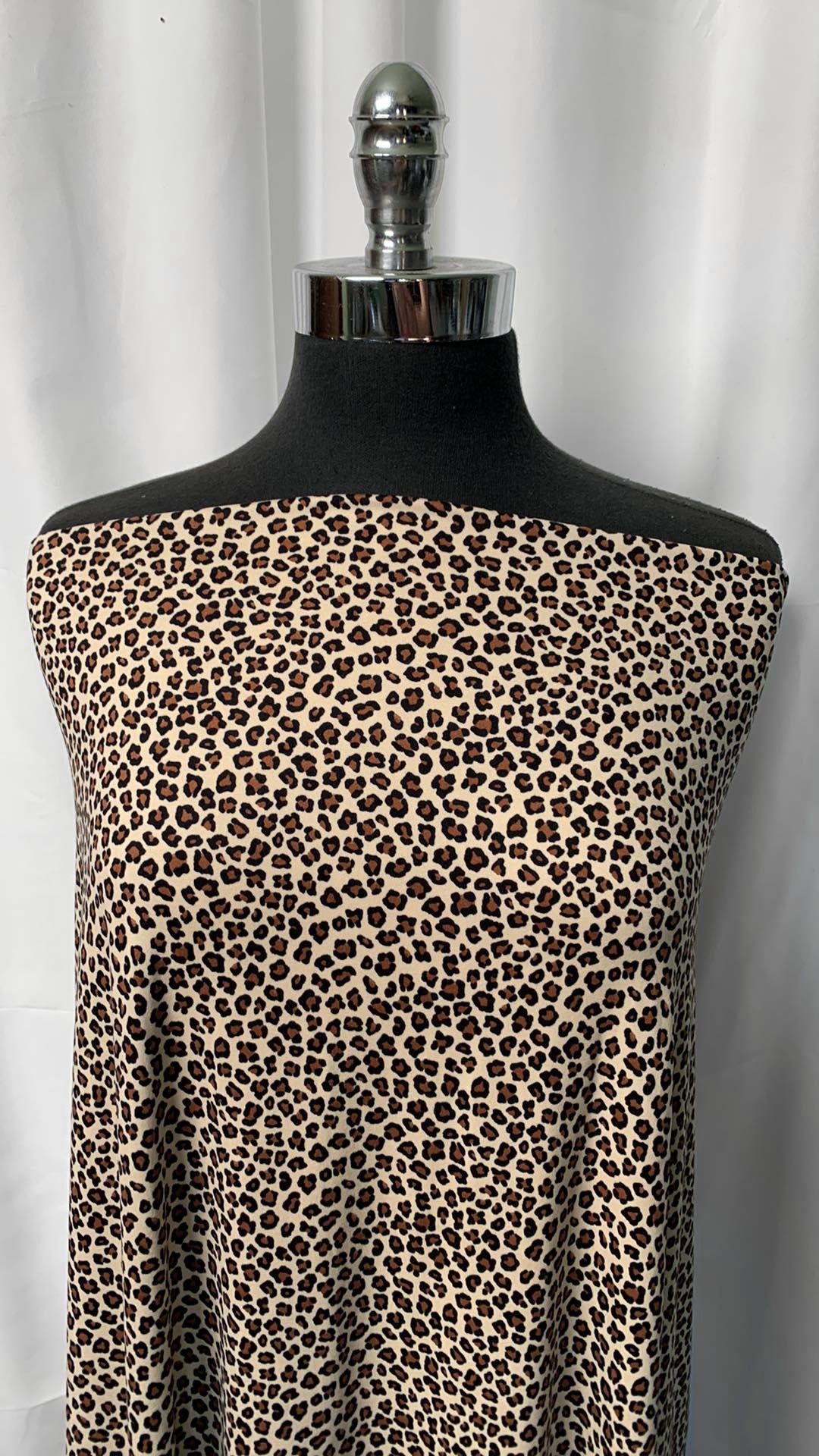 Tiny Leopard - Double Brushed Poly Spandex - 2 Yard Cut