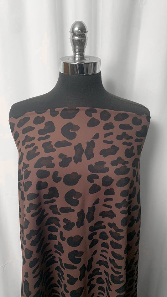 Brown Leopard - Peached Performance - By the 1/2 Yard