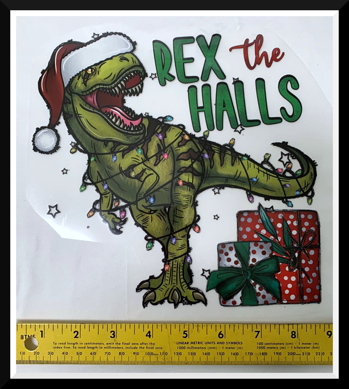 Rex the Halls - Iron On Decal - Sold Individually