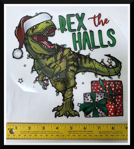 Rex the Halls - Iron On Decal - Sold Individually