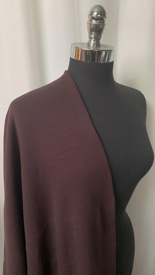 Chocolate Sweatshirt Fleece - Sold by the cut- Choose Large Cut or Small Cut