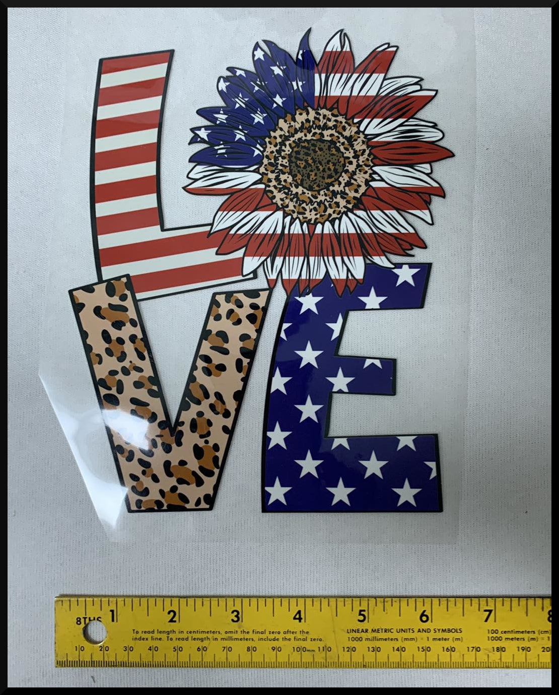 Patriotic Love (T2) - Iron On Decal - Sold Individually