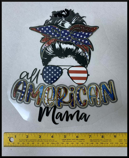American Mama (T1) - Iron On Decal - Sold Individually