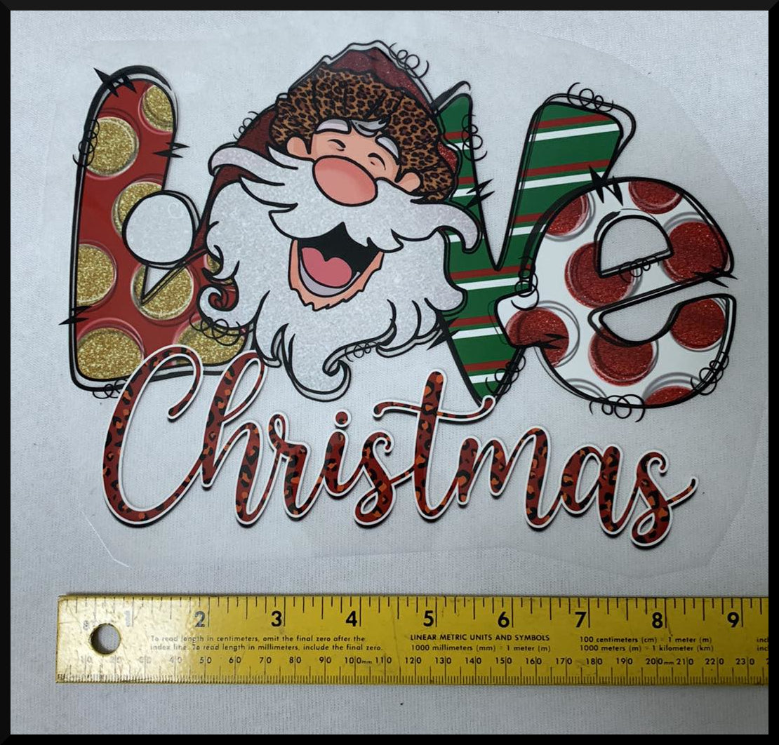 Love Christmas (T8) - Iron On Decal - Sold Individually