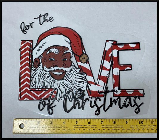 For the Love of Christmas (T9) - Iron On Decal - Sold Individually