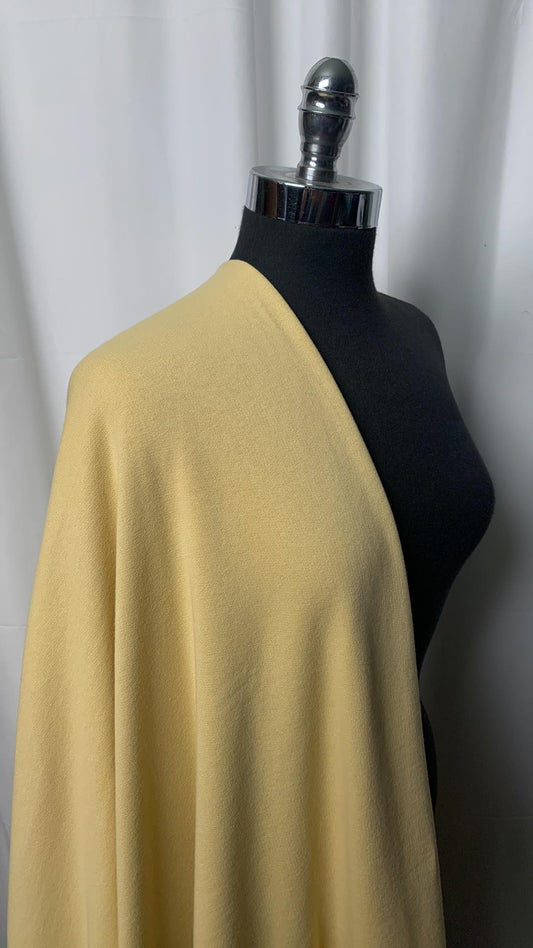 Soft Mustard - Cotton/Poly French Terry (74" Wide) - By the yard