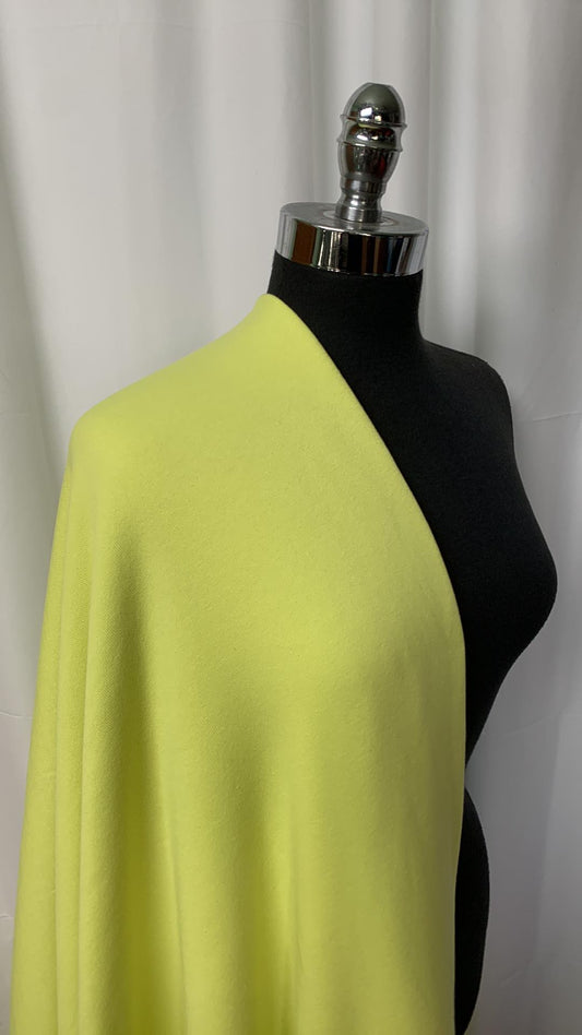 Neon Yellow- Sweatshirt Fleece - 2 Yard Cut
