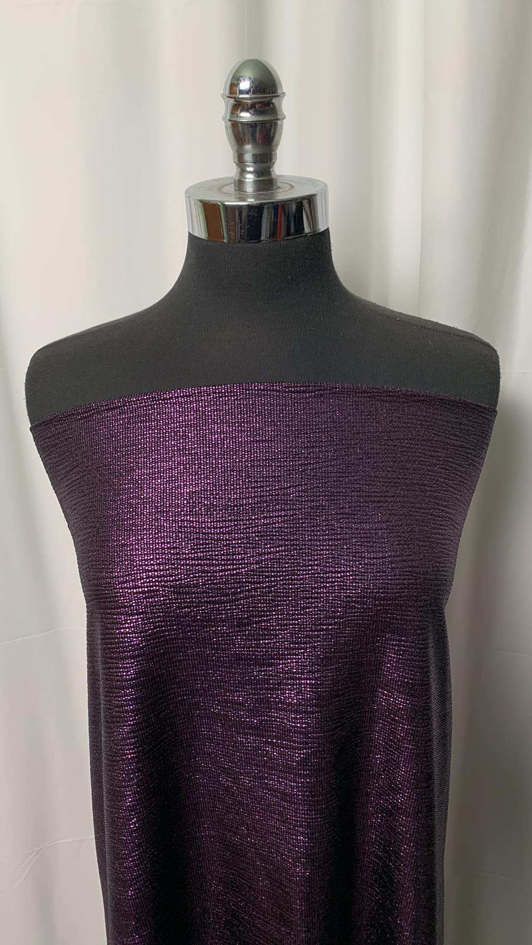 Purple Foil - Poly/Spandex - By the yard