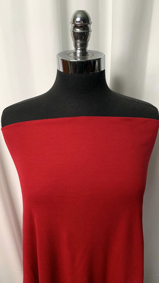 True Red - 1x1 Combed Cotton Ribbing - By the yard